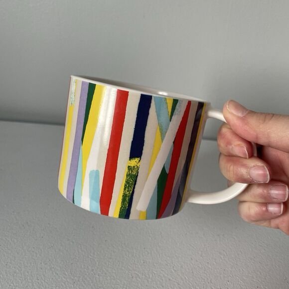 Kate Spade Saturday Striped Colorful Coffee Tea Mug Cup Dishwasher Safe One Size - Picture 3 of 7
